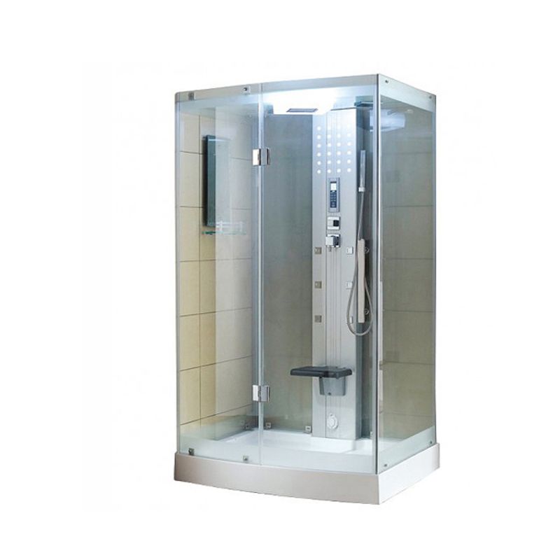 Mesa WS-300A | 47 x 35 3 kW Luxury Steam Shower with Jets, Seat & Radio - white glass