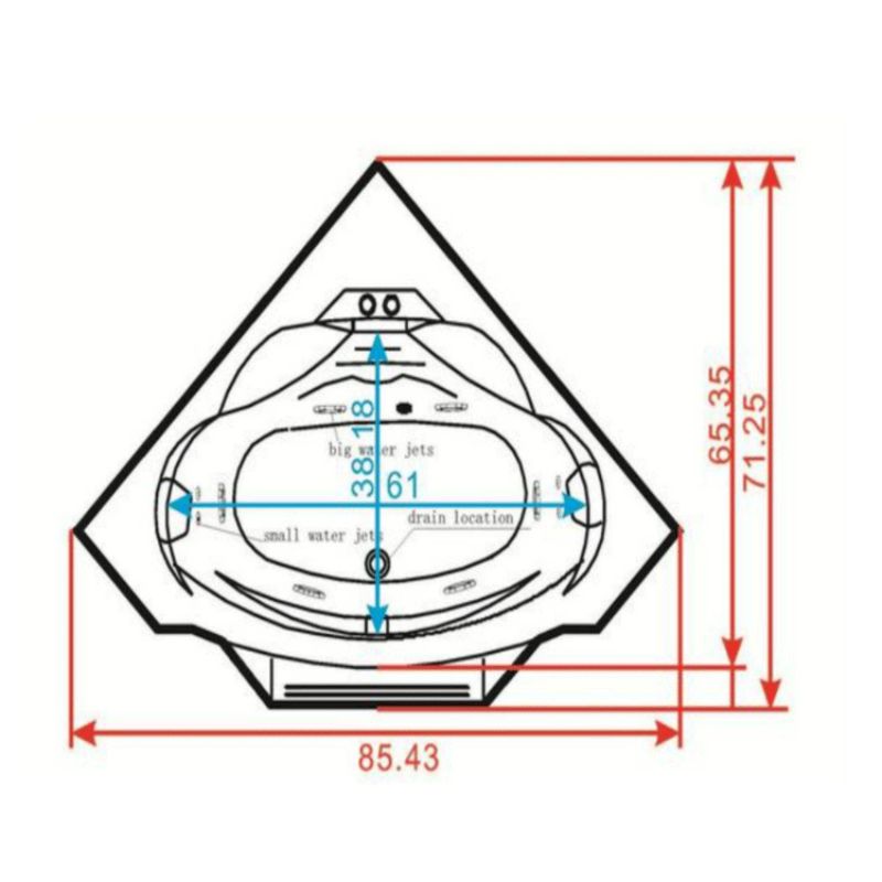 Mesa-WS- 608A-Steam Shower - Specs 2