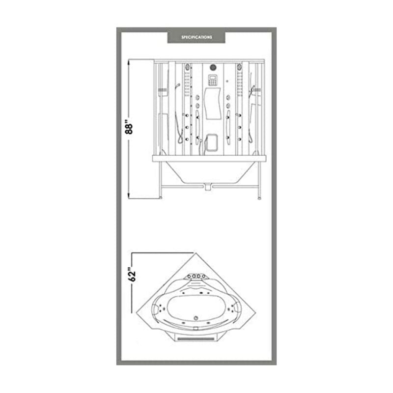 Mesa-WS- 608A-Steam Shower - Specs