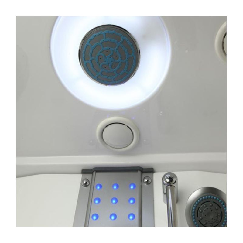 Mesa-WS-807 Luxury Steam Shower Tub Combo- Lighting