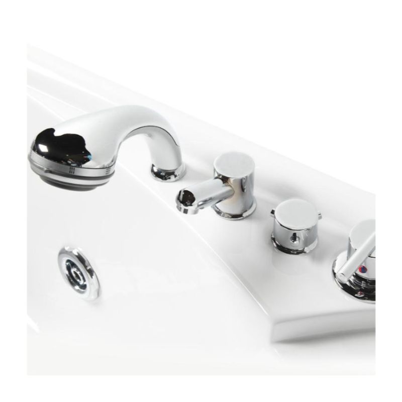 Mesa WS-150150-Corner Whirlpool Tub-Faucet