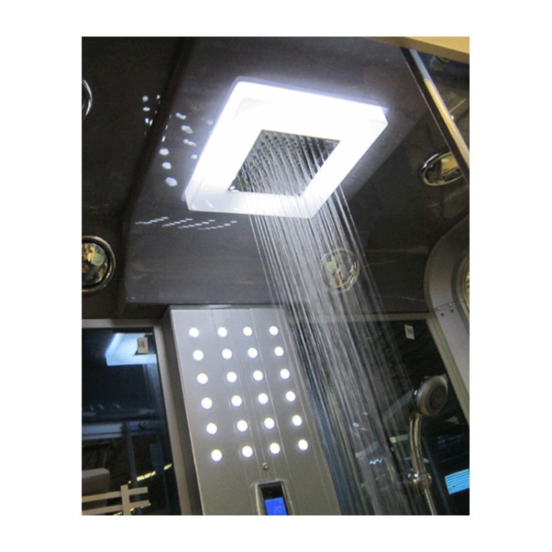 Mesa WS-501-white luxury steam shower-tub-combo-Rainfall Showerhead