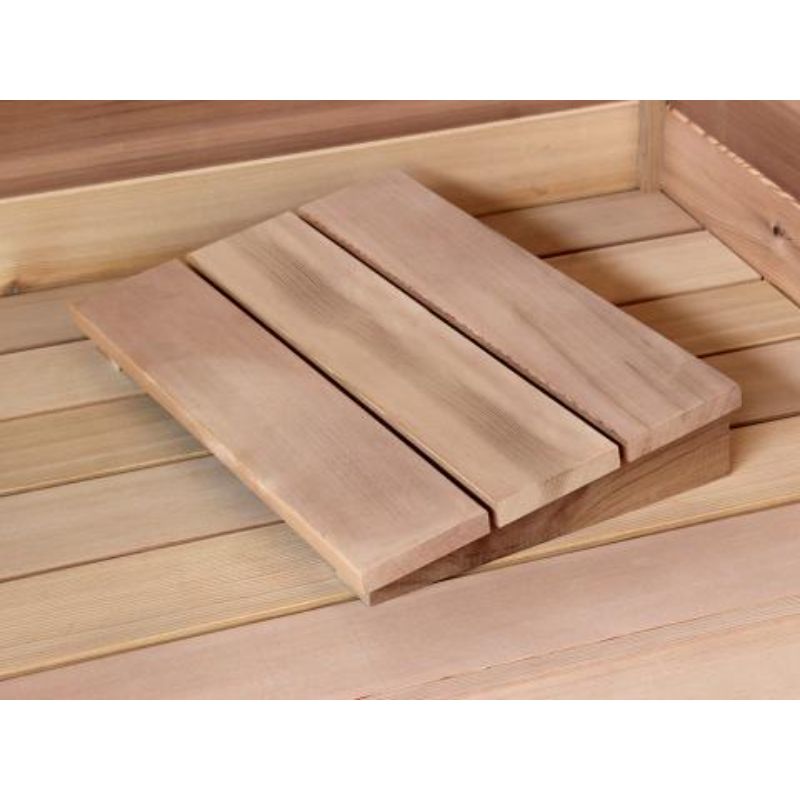 Modern Headrest for Steam Sauna - lying on a bench