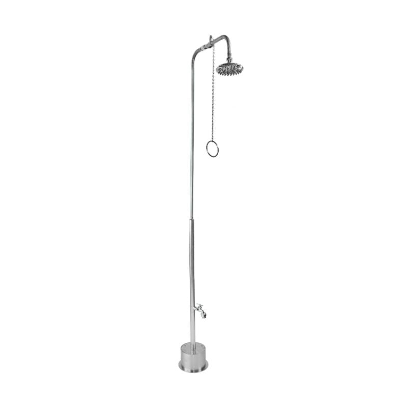 PS-1000-PCV Outdoor pools shower with foot washer - full view