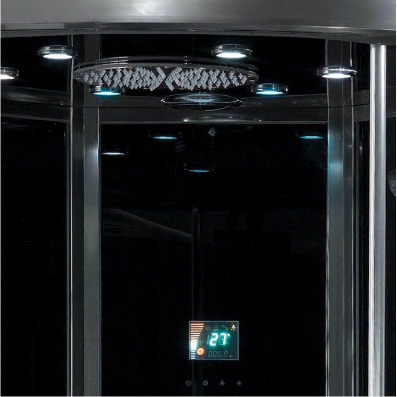 Ariel Platinum DA333 Luxury Steam Shower and Jet Tub - rainfall shower head