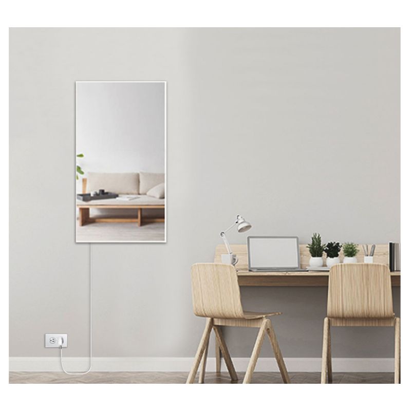 WarmlyYours Radiant Heating Panel Mirror IP-EM-GLS-MIR-0600 - installed on a wall