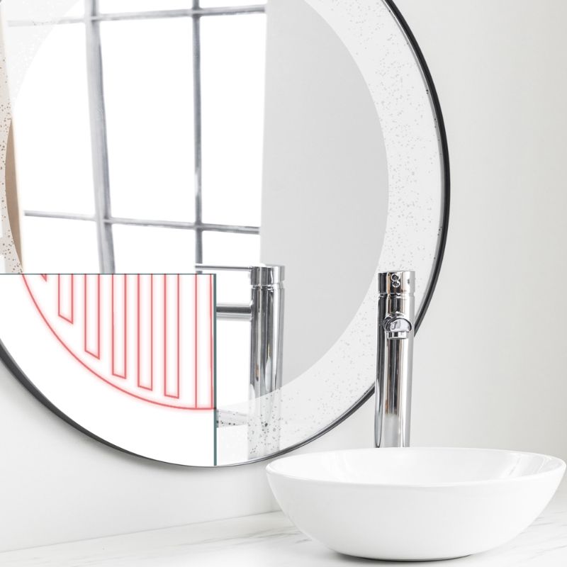 Rectangular Mirror Defoggers - illustration