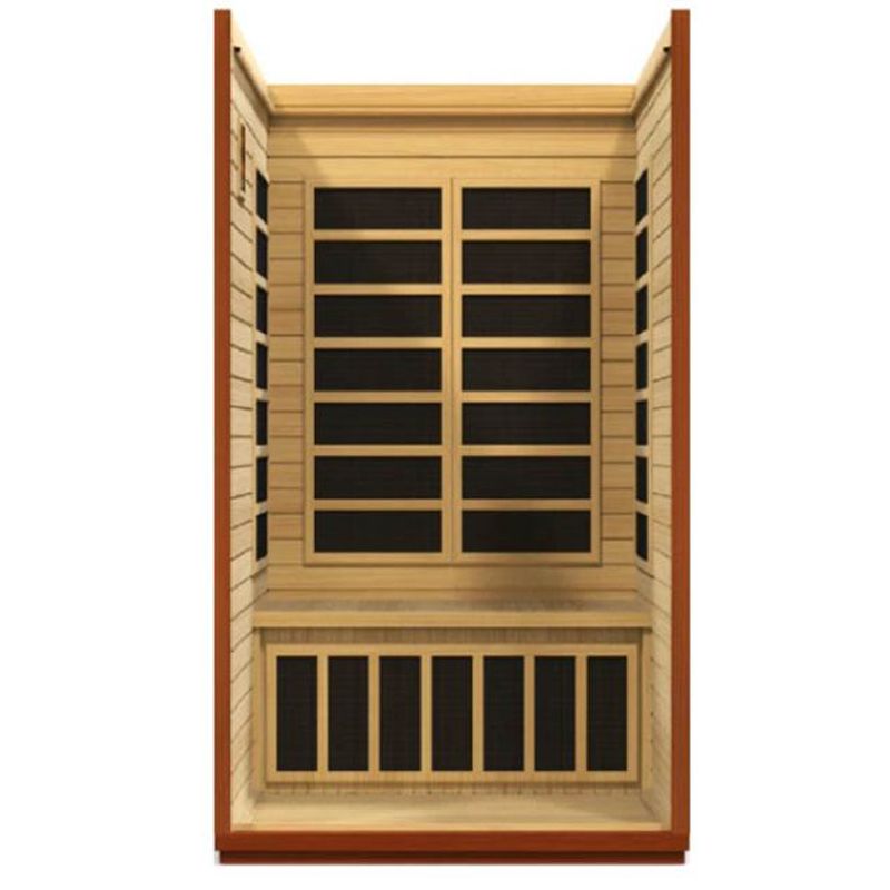 Dynamic Saunas San Marino DYN-6206-01 | 2 Person Low EMF Far Infrared Sauna - front cutaway