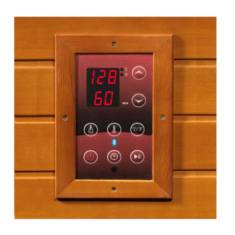 Dynamic Saunas San Marino DYN-6206-01 | 2 Person Low EMF Far Infrared Sauna-control panel