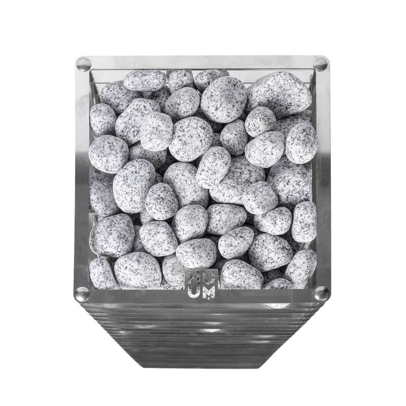 CLIFF Series 6.0kW Sauna Heater | HUUM - view from top with rocks