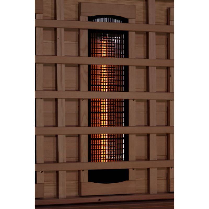 4 Person Full Spectrum Near Zero EMF Infrared Sauna with Himalayan Salt Bars - sauna heater