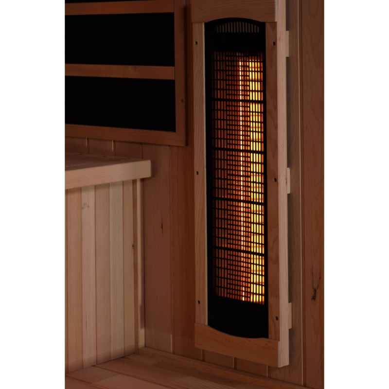 Golden Designs Reserve Edition GDI-8040-02 | 4 Person Full Spectrum Near Zero EMF Infrared Sauna with Himalayan Salt Bars