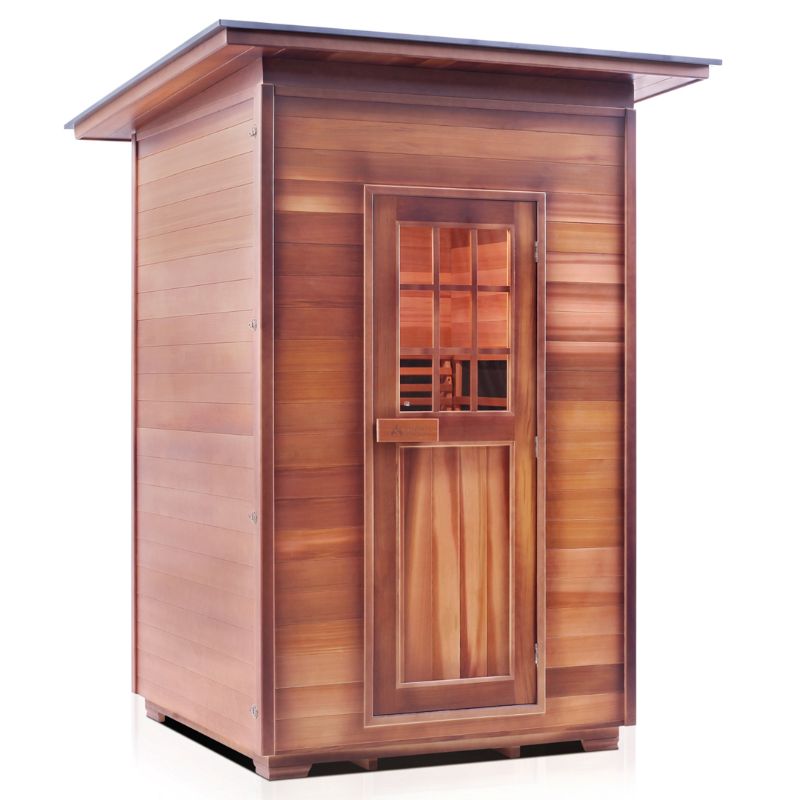 Enlighten Sierra 2 Person Infrared Sauna-Slope Roof