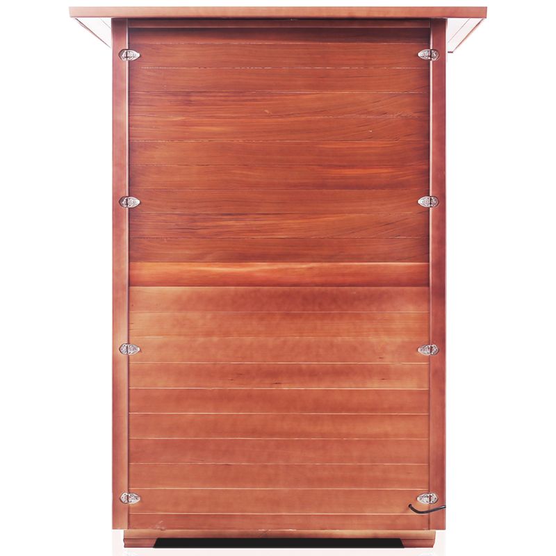 Enlighten Sierra 2 Person Infrared Sauna-Slope Roof-Back view