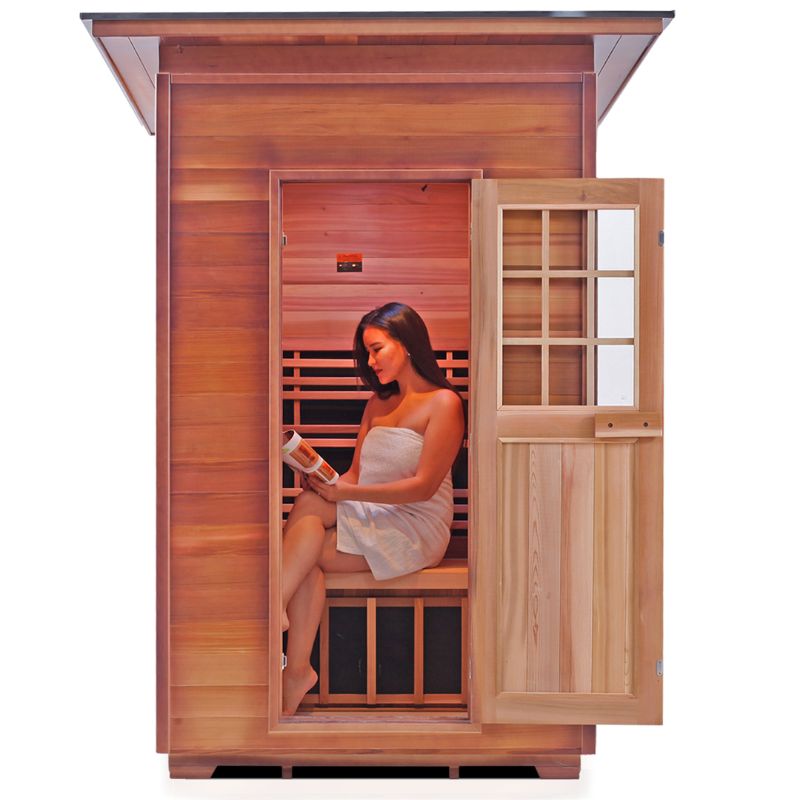 Enlighten Sierra 2 Person Infrared Sauna-Slope Roof