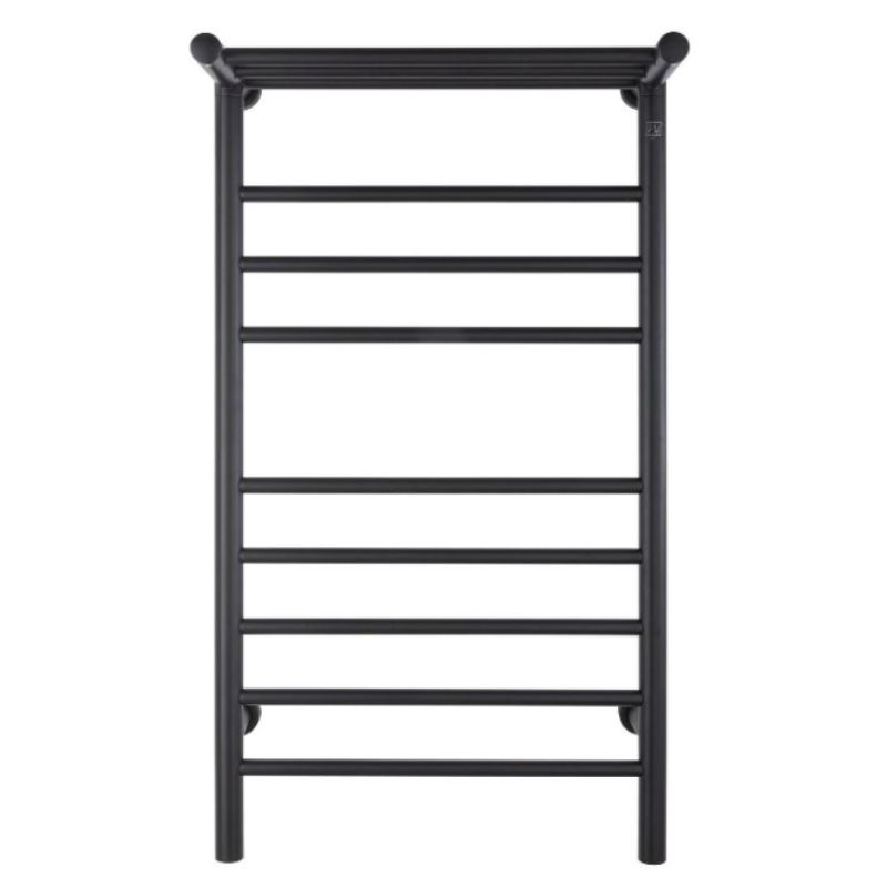 Summit Towel Warmer by Warmly Yours - Black with 8 Bars - front