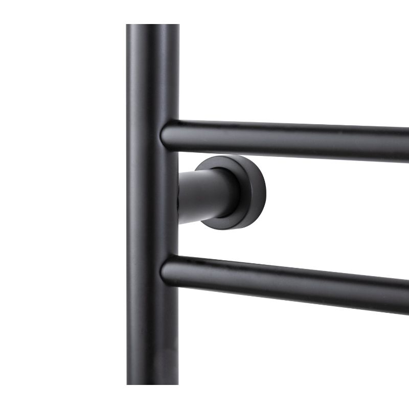 Summit Towel Warmer by Warmly Yours - Black with 8 Bars - rail detail