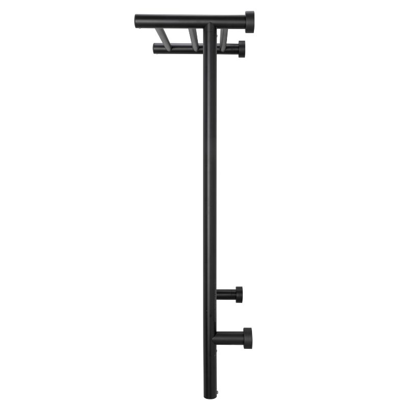 Summit Towel Warmer by Warmly Yours - Black with 8 Bars - side view