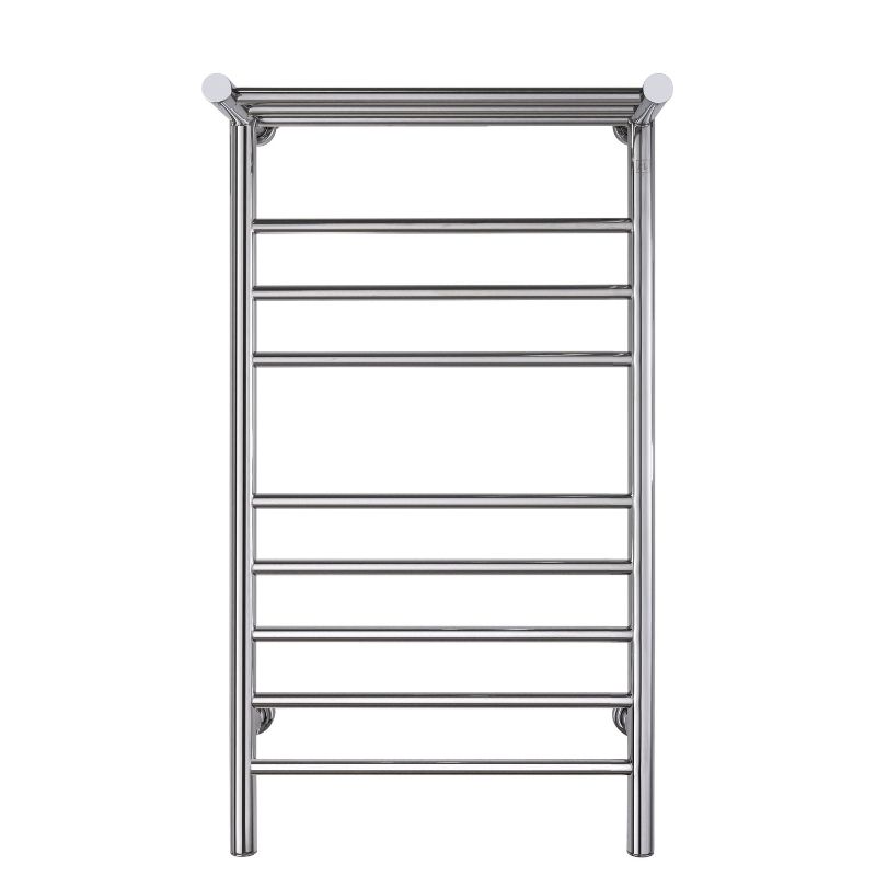 Summit Towel Warmer by Warmly Yours - Polished with 8 Bars - front view