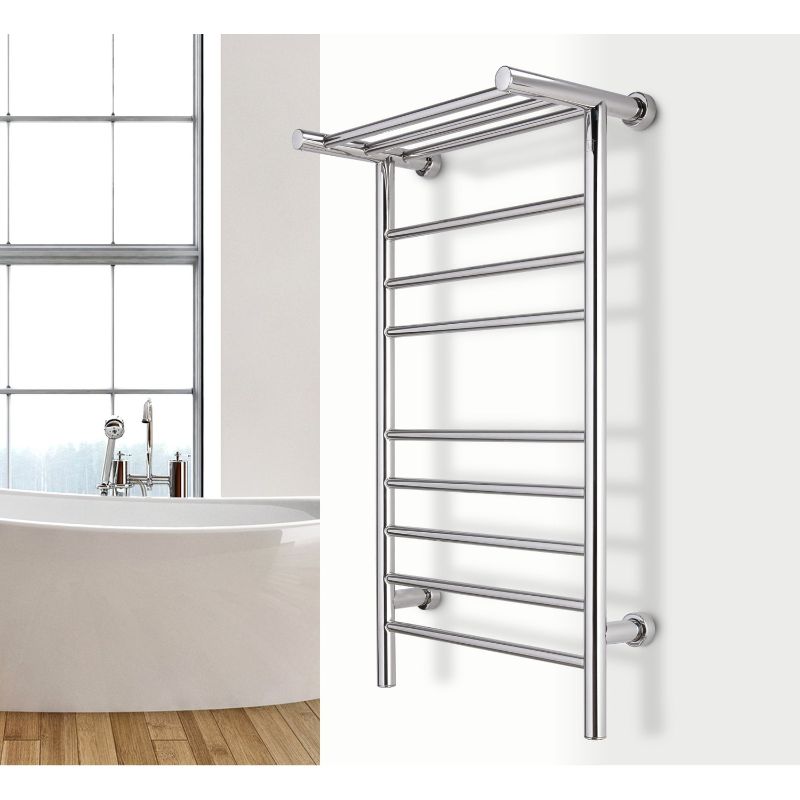 Summit Towel Warmer by Warmly Yours - Polished with 8 Bars - bathroom