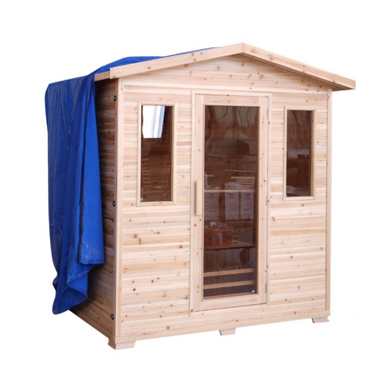 SunRay Grandby HL300D - 3 Person Outdoor Infrared Sauna Hemlock