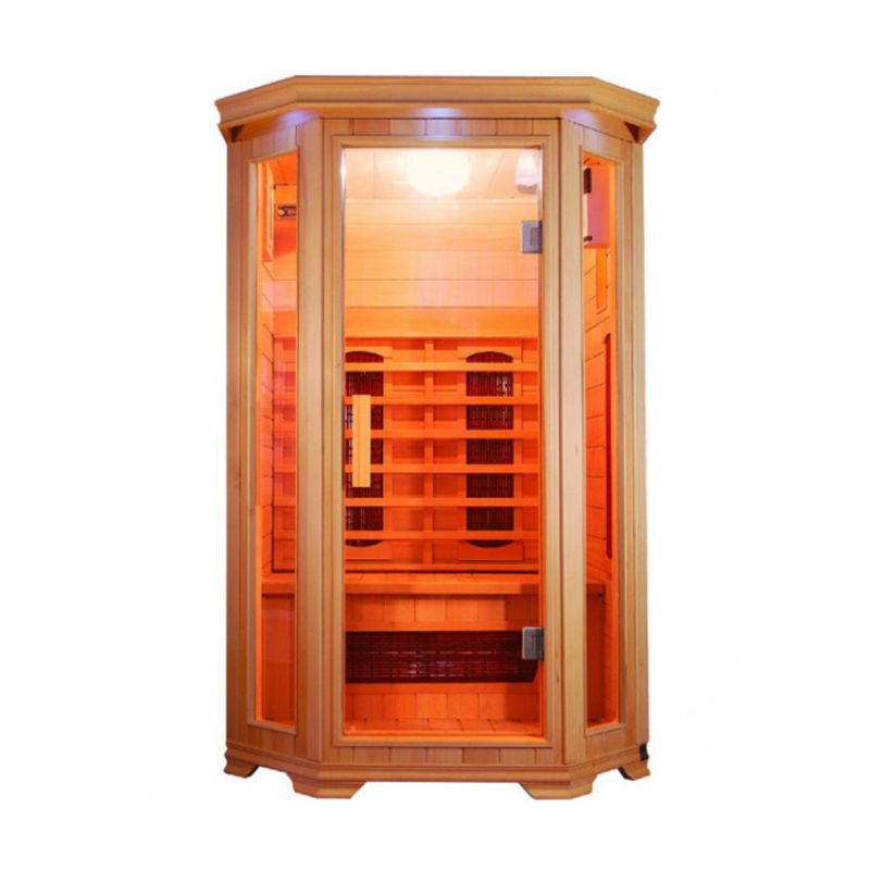 SunRay Heathrow HL200W - 2 Person Indoor Infrared Sauna Hemlock
