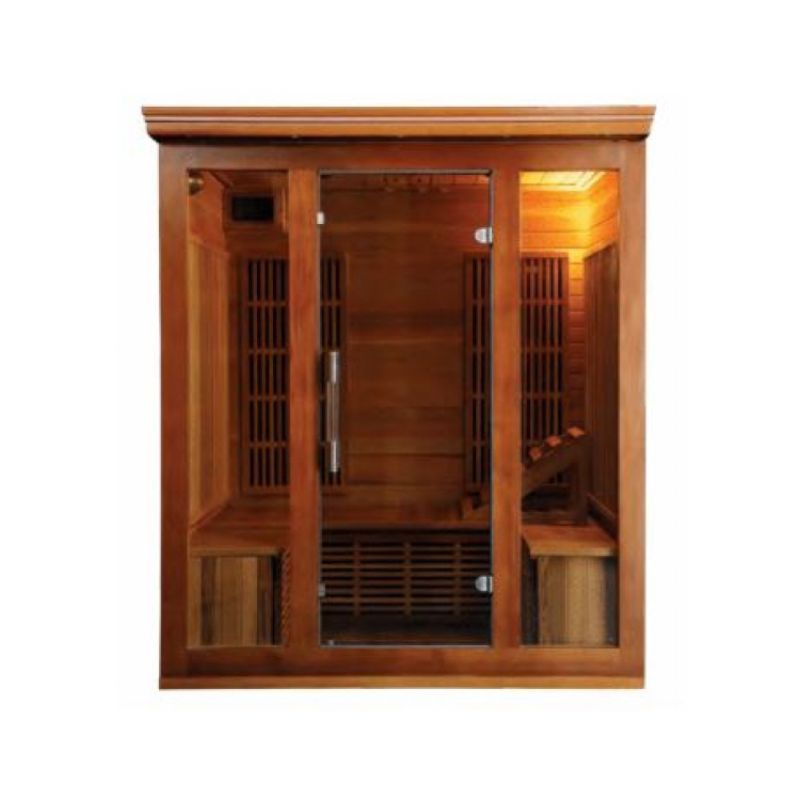 SunRay Roslyn HL400KS Indoor Infrared Sauna - 4 Person Canadian Red Cedar