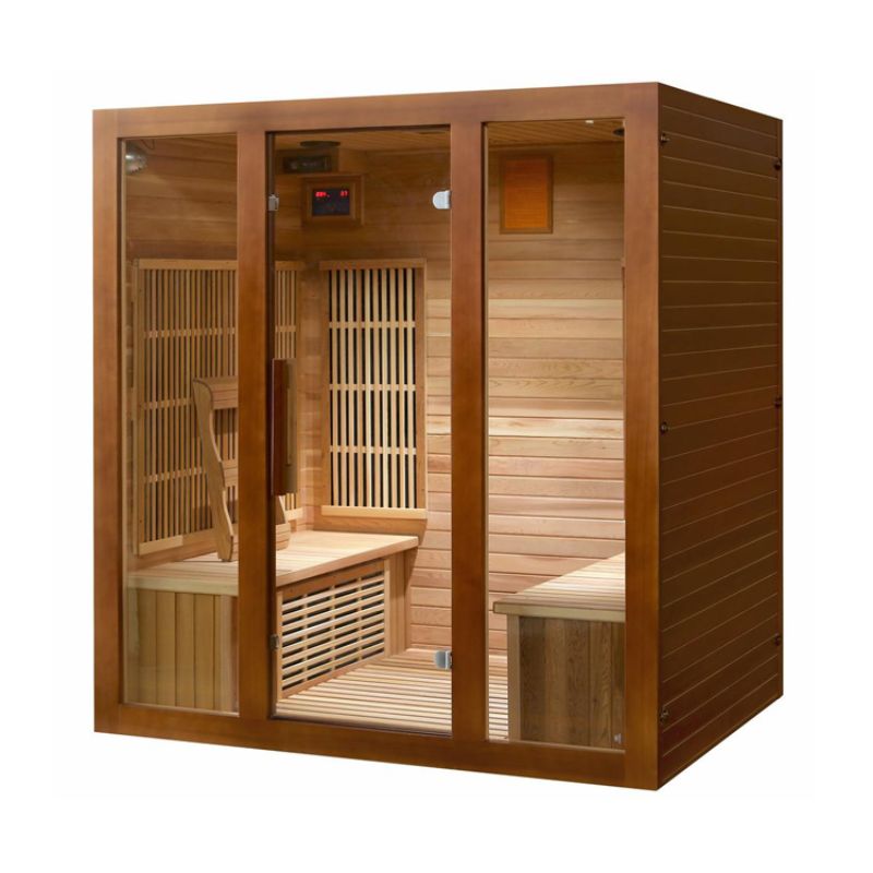 SunRay Roslyn HL400KS Indoor Infrared Sauna - 4 Person Canadian Red Cedar