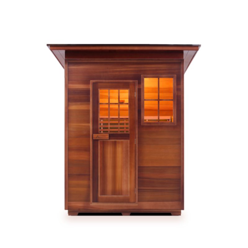 Enlighten Traditional Sauna-Moonlight 3 Person-Slope Roof-Exterior