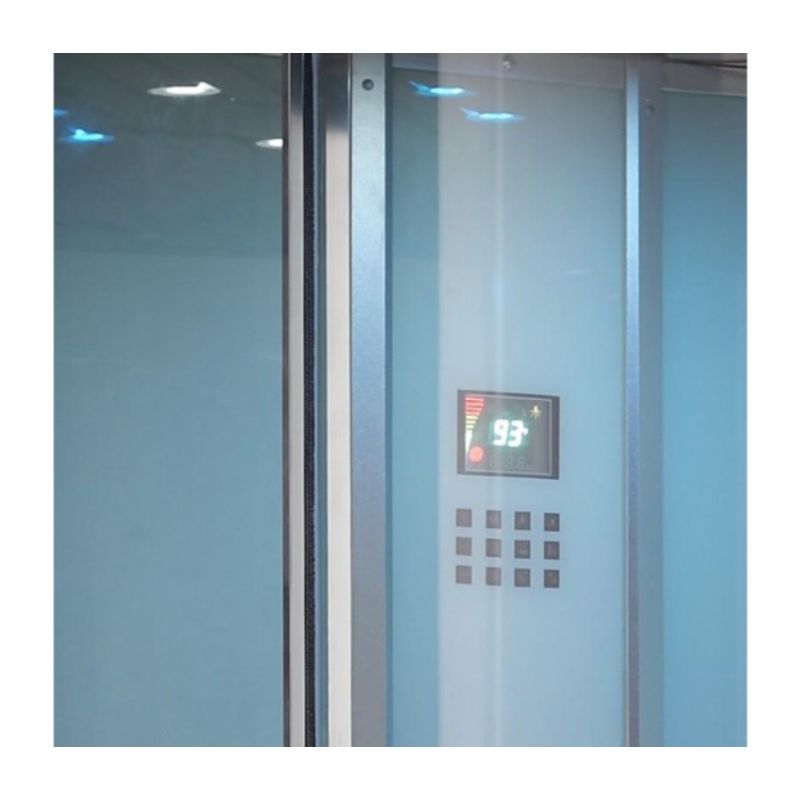 Ariel Platinum DZ963F8 - 39 x 39 Corner 6 kW Walk-in Luxury Corner Steam Shower - white, interior lights