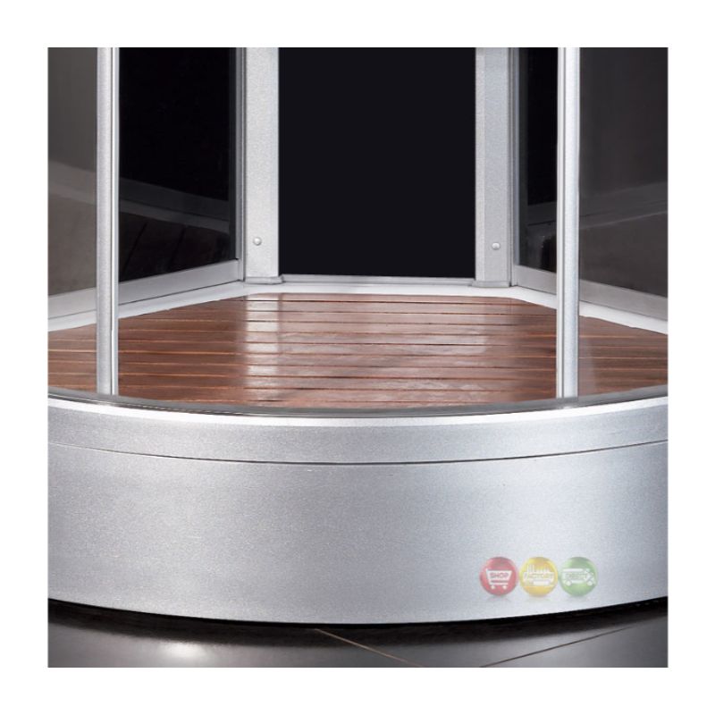 Ariel Platinum DZ963F8 - 39 x 39 Corner 6 kW Walk-in Luxury Corner Steam Shower - floor