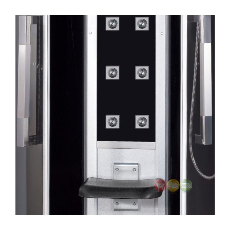 Ariel Platinum DZ963F8 - 39 x 39 Corner 6 kW Walk-in Luxury Corner Steam Shower - jets