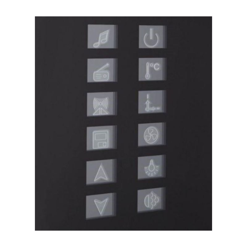 Athena WS-108 - 39 x 32 - 4.5 kW Corner Steam Shower - control buttons