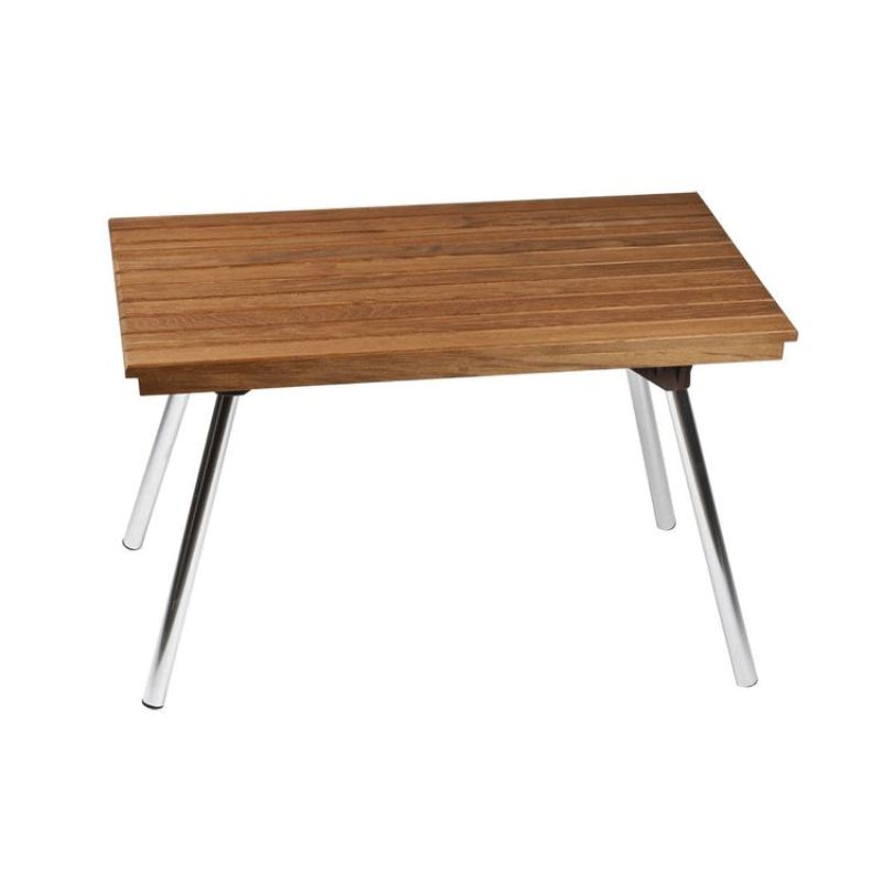 Teak Shower Bench with Foldable Legs - full view