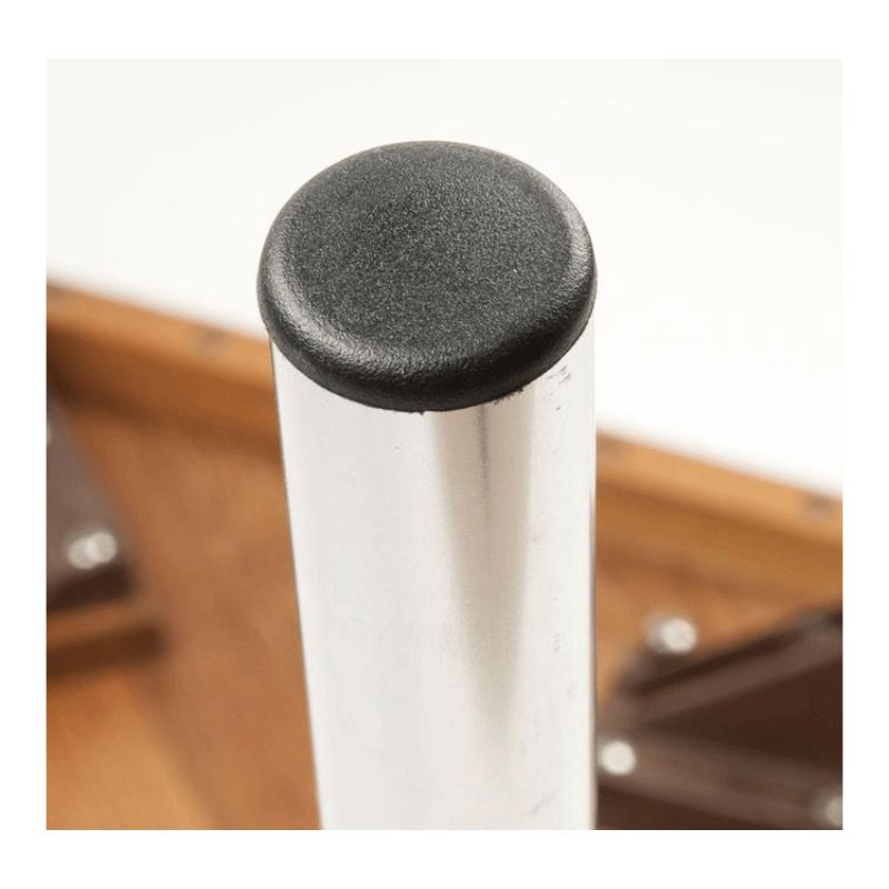 Teak Shower Bench with Foldable Legs - close up of foot padding