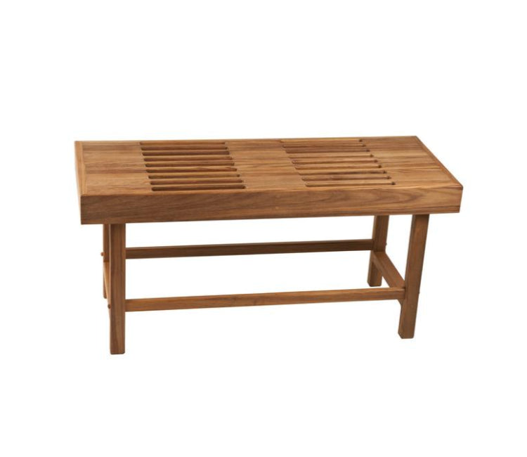 37 X 14 Teak Shower Bench with Seat Slats