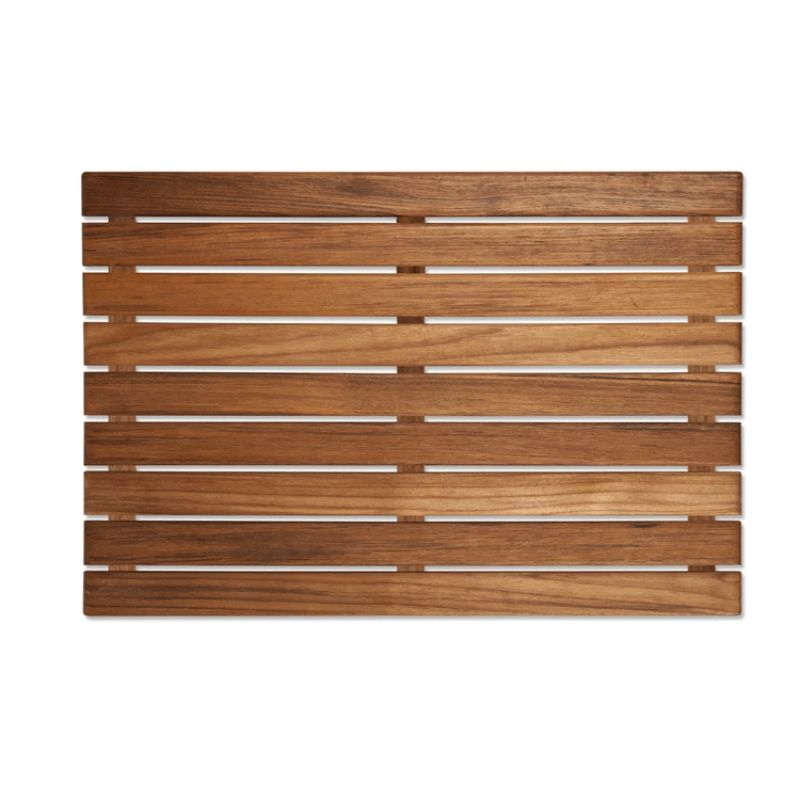 20" X 14" Teak Bath Mat or Shower Mat - full view