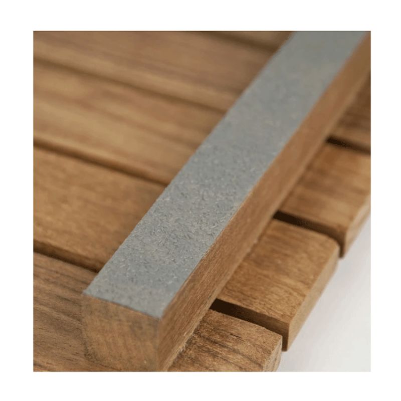 20" X 14" Teak Bath Mat or Shower Mat - shows backing underneath
