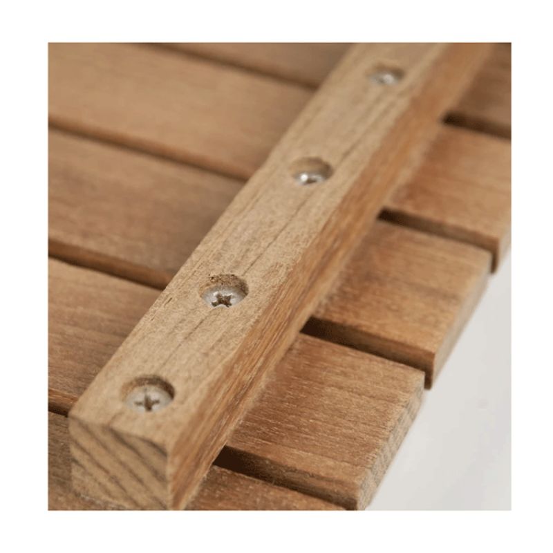 20" X 14" Teak Bath Mat or Shower Mat - shows screws underneath. Quality