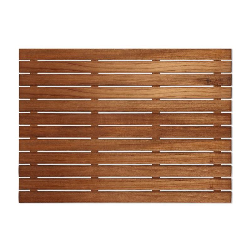 25" X 18" Teak Bath or Shower Mat - full view