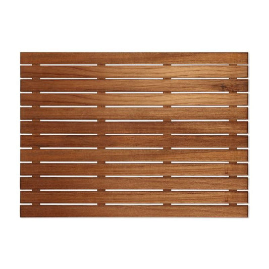 25" X 18" Teak Bath or Shower Mat - full view