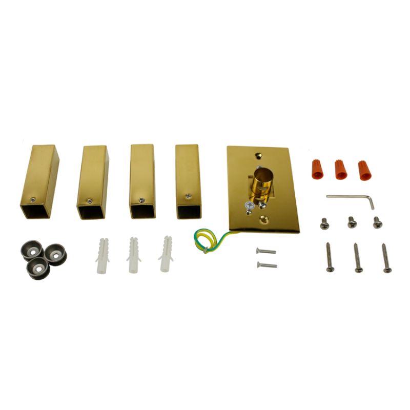 Tahoe 7 Bar Towel Warmer - gold finish, installation pieces included