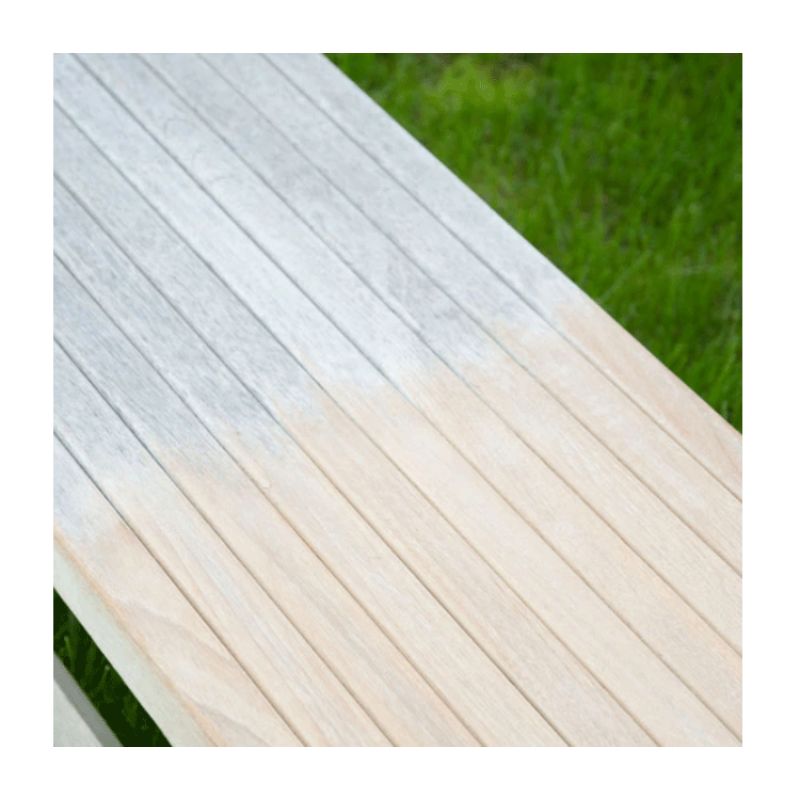 Teak Wood Cleaning Kit - showing the difference