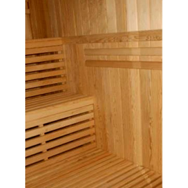 SunRay Tiburon HL400SN - 4 Person Steam Sauna - Interior wall and benches