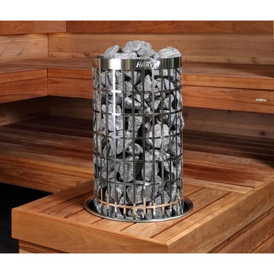 Harvia Embedding Flange - installed with a heater in sauna bench