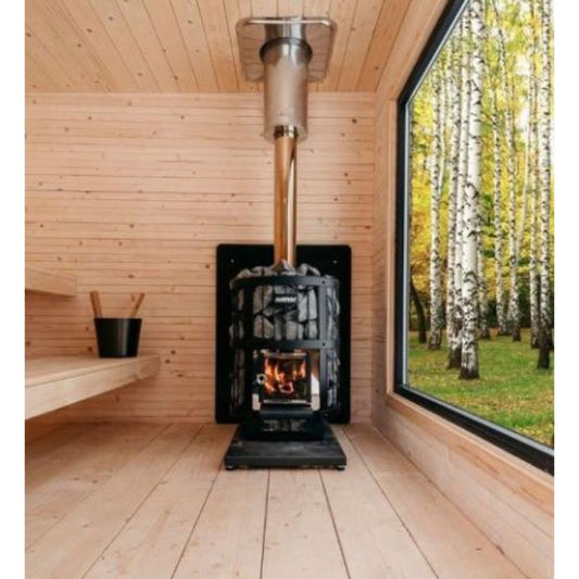 Harvia Protective Bedding for Sauna Heater - in use