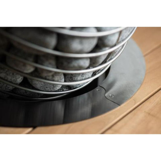 Embedding Flange for DROP Series Sauna Heaters | HUUM - installed
