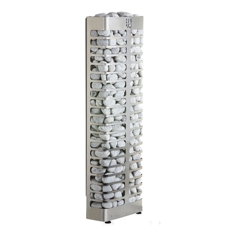 STEEL Series 6.0kW Sauna Heater | HUUM - full angled view with rocks