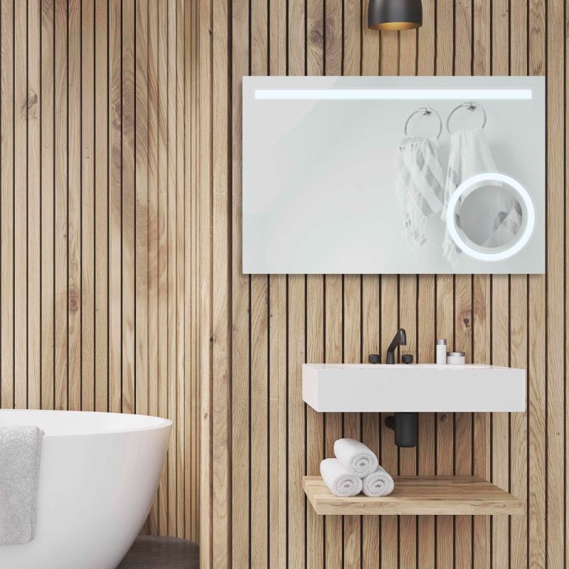 LED Backlit Mirror - The Judy - installed in a bathroom