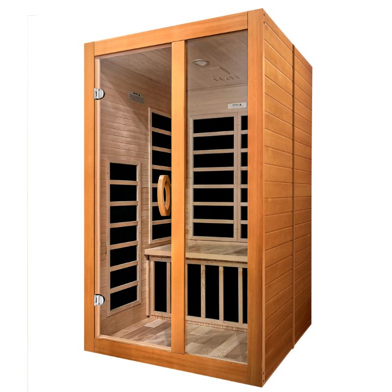 Santiago Elite DYN-6209-02 Infrared Sauna - other angled front view